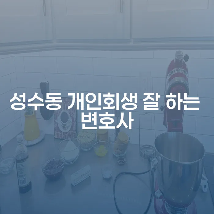 성수동 개인회생 잘 하는 변호사