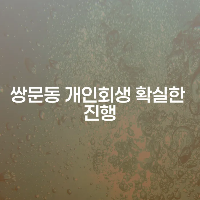 쌍문동 개인회생 확실한 진행