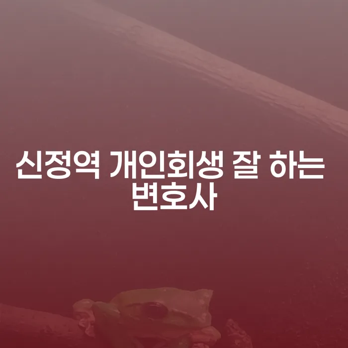 신정역 개인회생 잘 하는 변호사