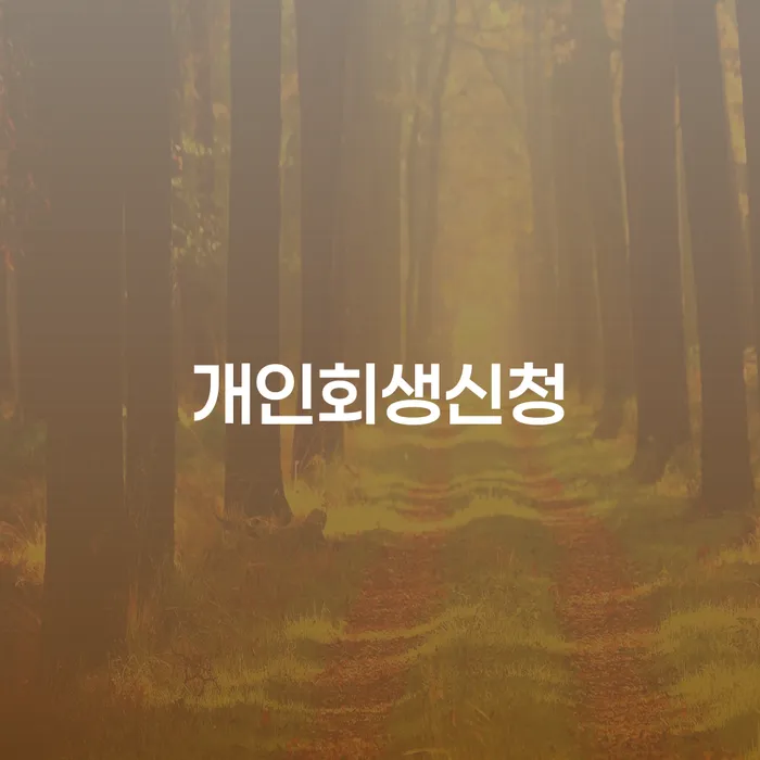 혜화동 개인회생신청과 경제적 재기